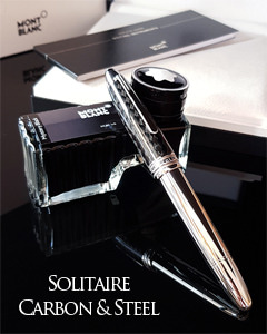 Montblanc Meisterstuck Solitaire Carbon Steel Legrand Fountain Pen(5818)