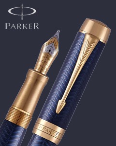 Parker Duofold Prestige Collection Blue Chevron GT Centennial Fountain Pen