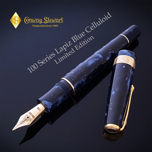 Conway Stewart 100 Series Lapiz Blue Celluloid Fountain Pen Limited Edition