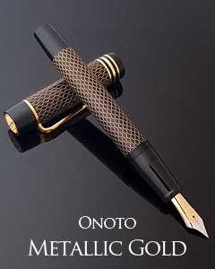 Onoto Magna Classic Metallic Gold Fitting Fountain Pen LE