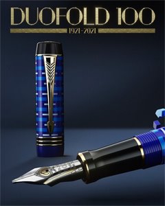 Parker Duofold 100th Lapis Lazuli GT Centennial Fountain Pen Special Edition