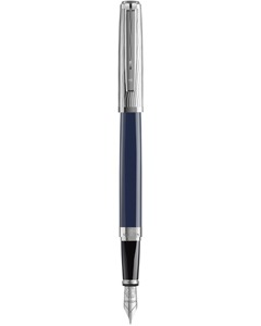 Waterman Exception Slim Deluxe Metal &amp; Blue CT Fountain Pen