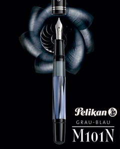 Pelikan M101N Grey Blue Fountain Pen Special Edition