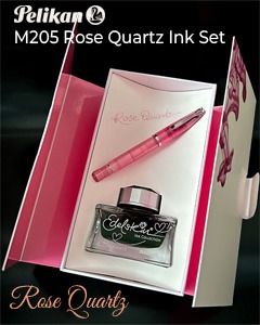 Pelikan Classic M205 Rose Quartz Fountain Pen Ink Set Special Edition