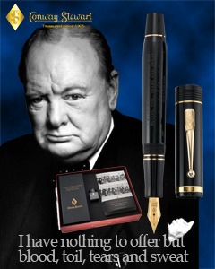 Conway Stewart Churchill Series &quot;I have nothing to offer but blood, toil, tears and sweat&quot;  Fountain Pen Limited Edition