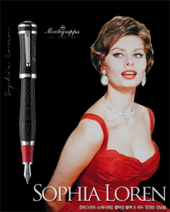 Montegrappa Sophia Loren Black&amp;Red Fountain Pen Limited Edition