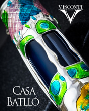 Visconti HRH Casa Battlo Silver Fountain Pen Limited Edition