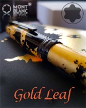 Montblanc Meisterstuck Solitaire Calligraphy Gold Leaf Fountain Pen