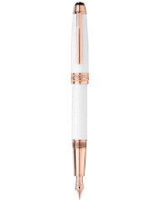 Montblanc Meisterstuck White Solitaire Red Gold Classic Fountain Pen(113323)