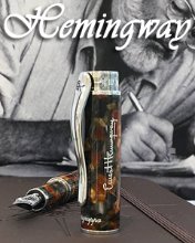 Montegrappa Ernest Hemingway Novel Amber Gray Fountain Pen Limited Edition
