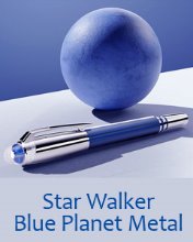 Montblanc Starwalker Blue Planet Metal Due Fountain Pen Limited Edition (126085)