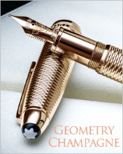 Montblanc Meisterstuck Solitaire Geometry Champagne Legrand Fountain Pen (118100)